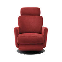 RELAXSESSEL in Textil Rot  - Rot/Schwarz, Modern, Textil/Metall (77/105/87-154cm) - Livetastic