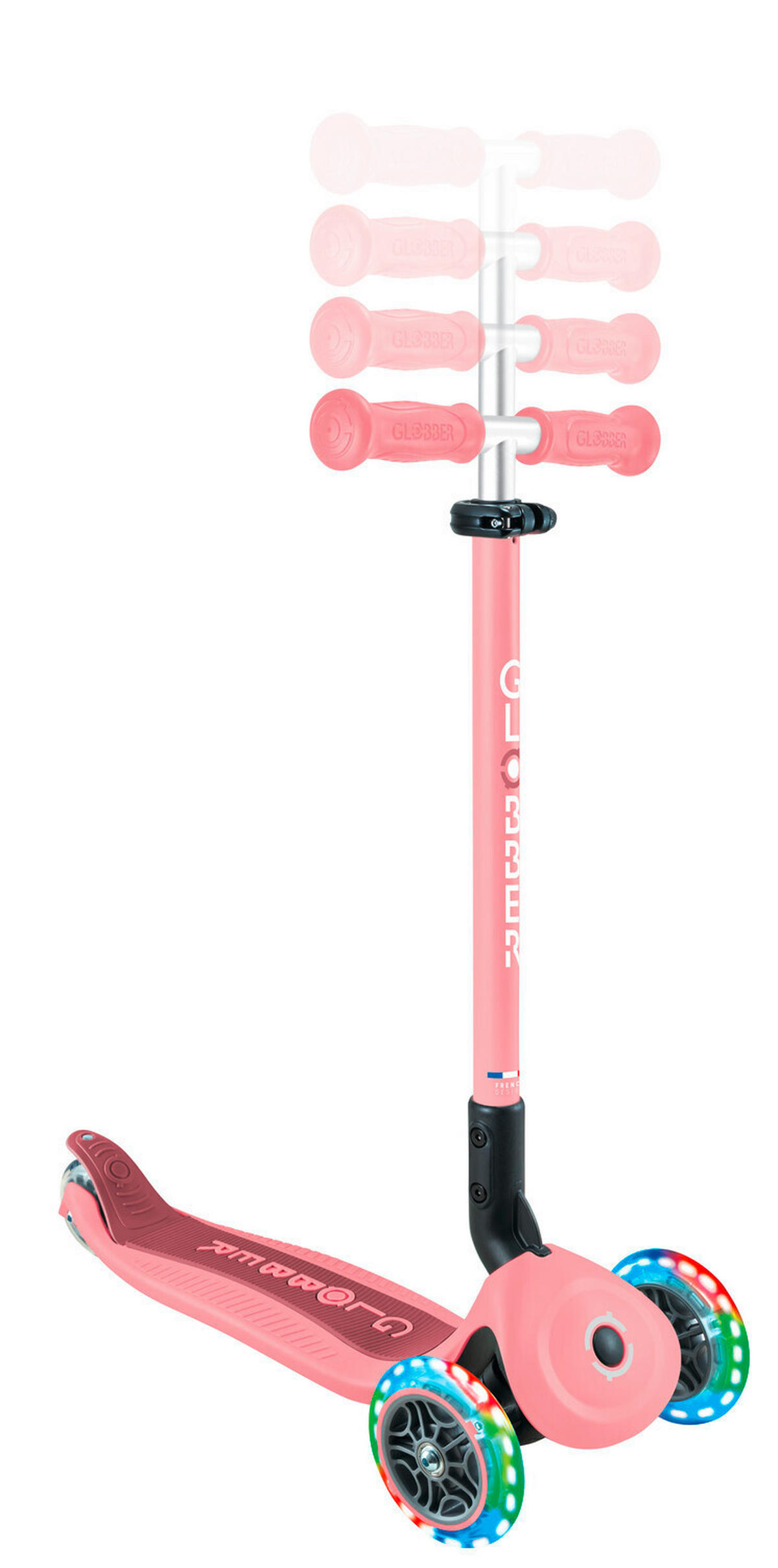 LAUFRAD GO-UP ACTIVE LIGHTS 3IN1  - Pink/Hellrosa, LIFESTYLE, Kunststoff/Metall (67/28/95,5cm) - GLOBBER