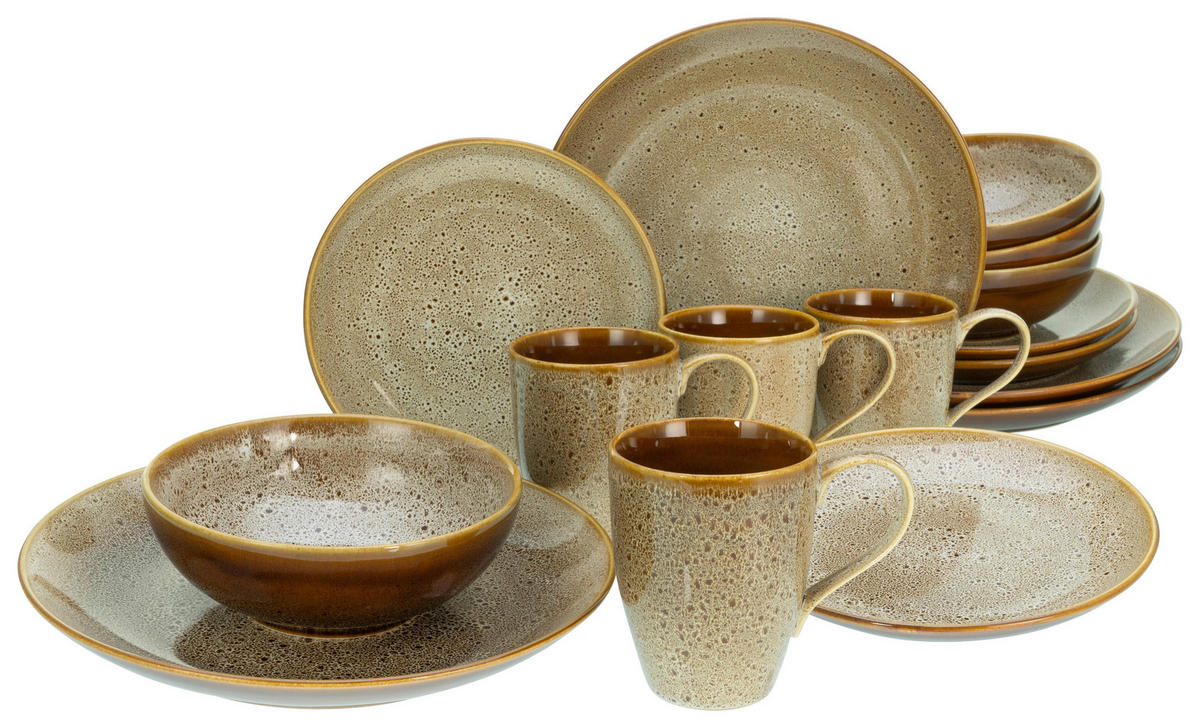 KOMPLETT SERVIS 16 delar  - multicolor, Modern, keramik (34/31/33cm) - Creatable