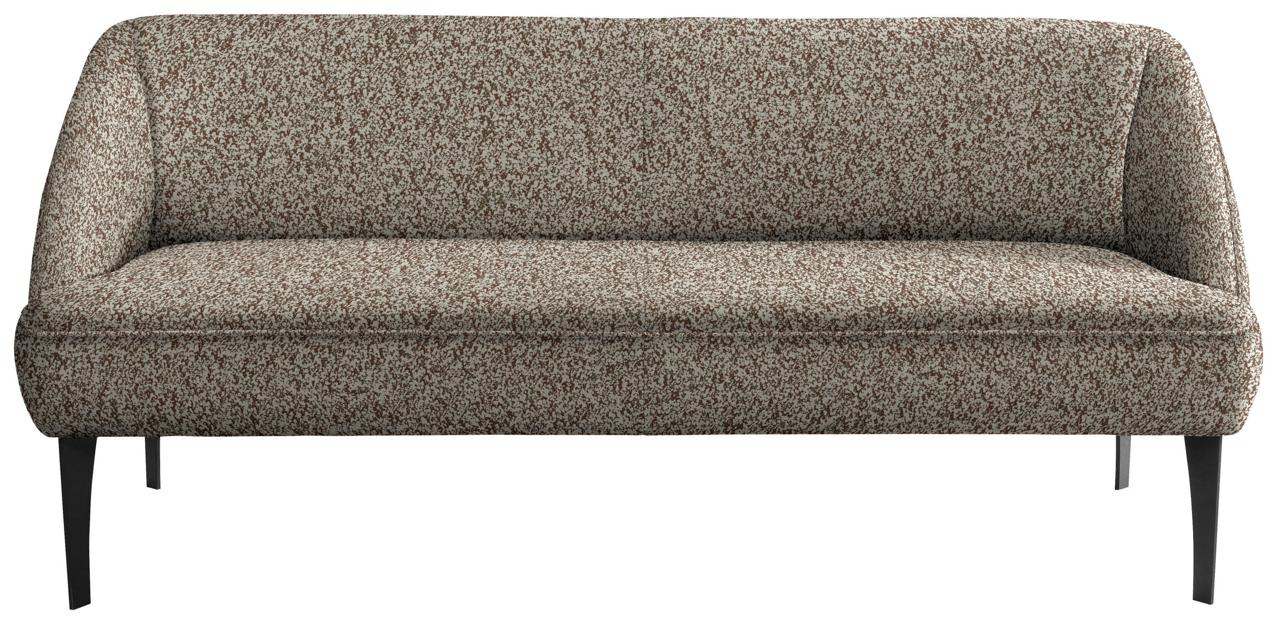 SITZBANK 197/85/72 cm Chenille Braun, Grün Metall  - Schwarz/Braun, KONVENTIONELL, Textil/Metall (197/85/72cm) - Moderano