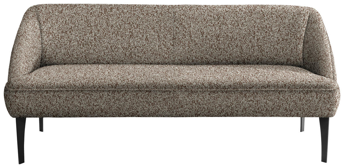 SITZBANK 197/85/72 cm Chenille Braun, Grün Metall  - Schwarz/Braun, KONVENTIONELL, Textil/Metall (197/85/72cm) - Moderano