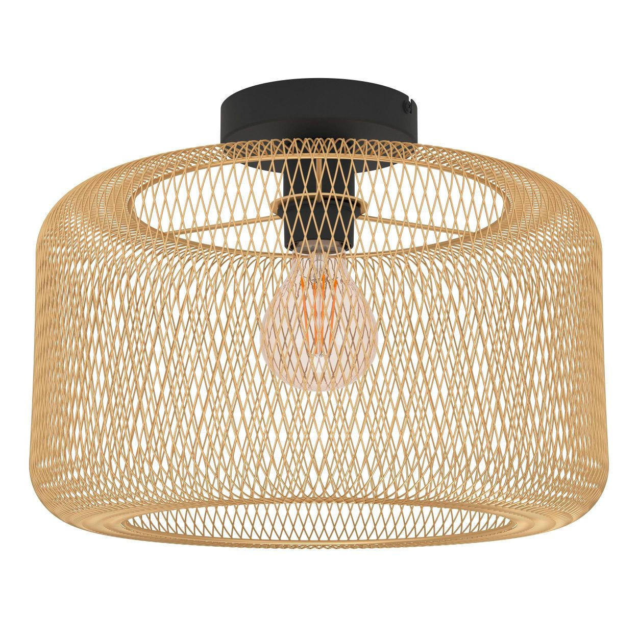 STROPNÍ SVÍTIDLO, 35/26,5 cm  - černá/barvy mosazi, Trend, kov (35/26,5cm) - Marama