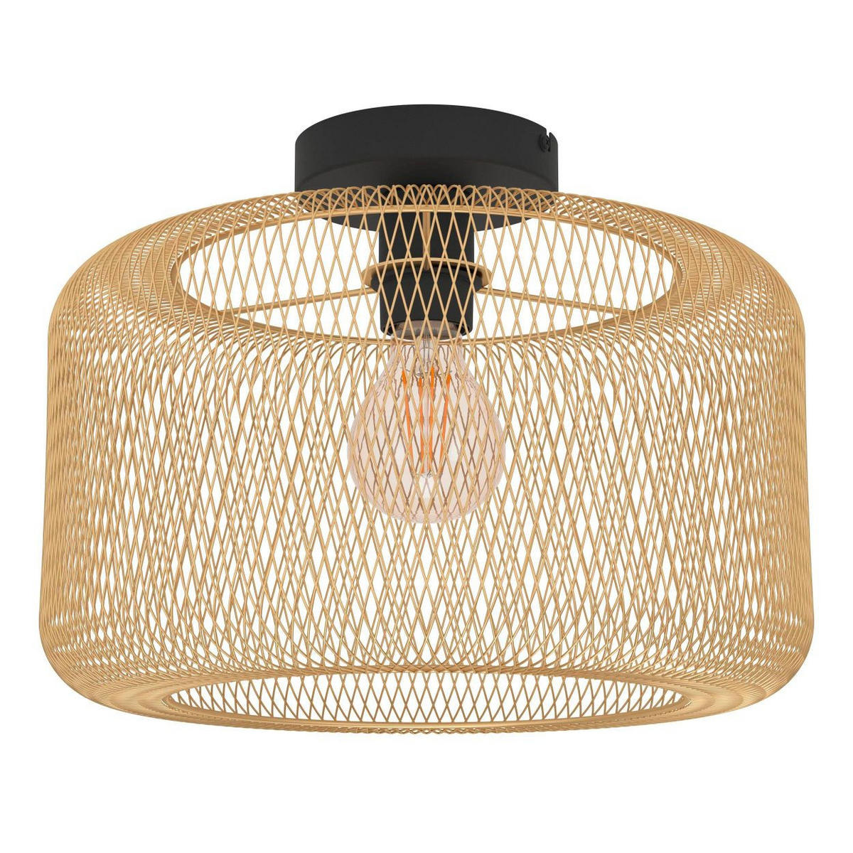 STROPNÍ SVÍTIDLO, 35/26,5 cm  - černá/barvy mosazi, Trend, kov (35/26,5cm) - Marama