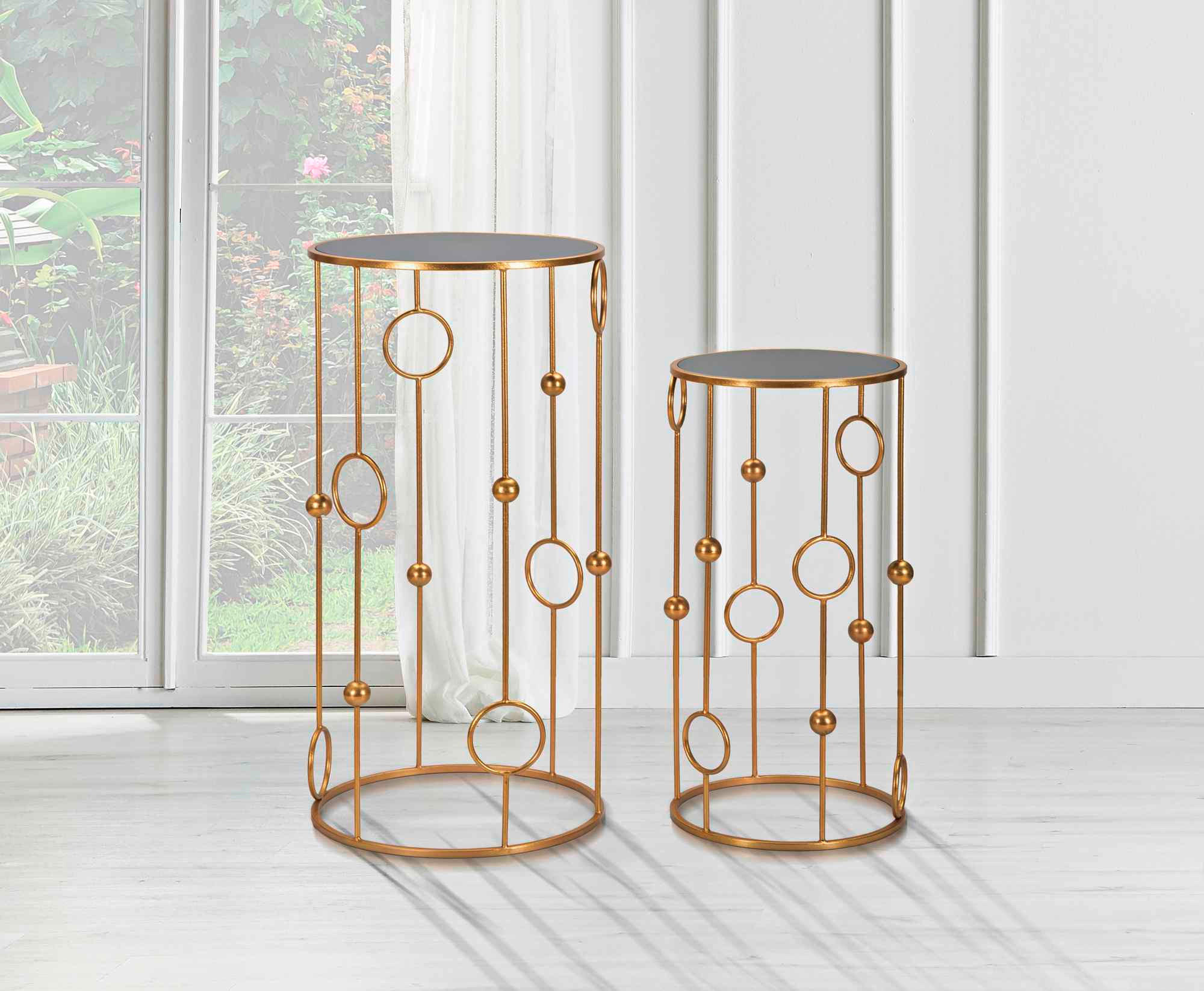 COUCHTISCH - Goldfarben, Basics, Glas/Holzwerkstoff (50/100/50cm)