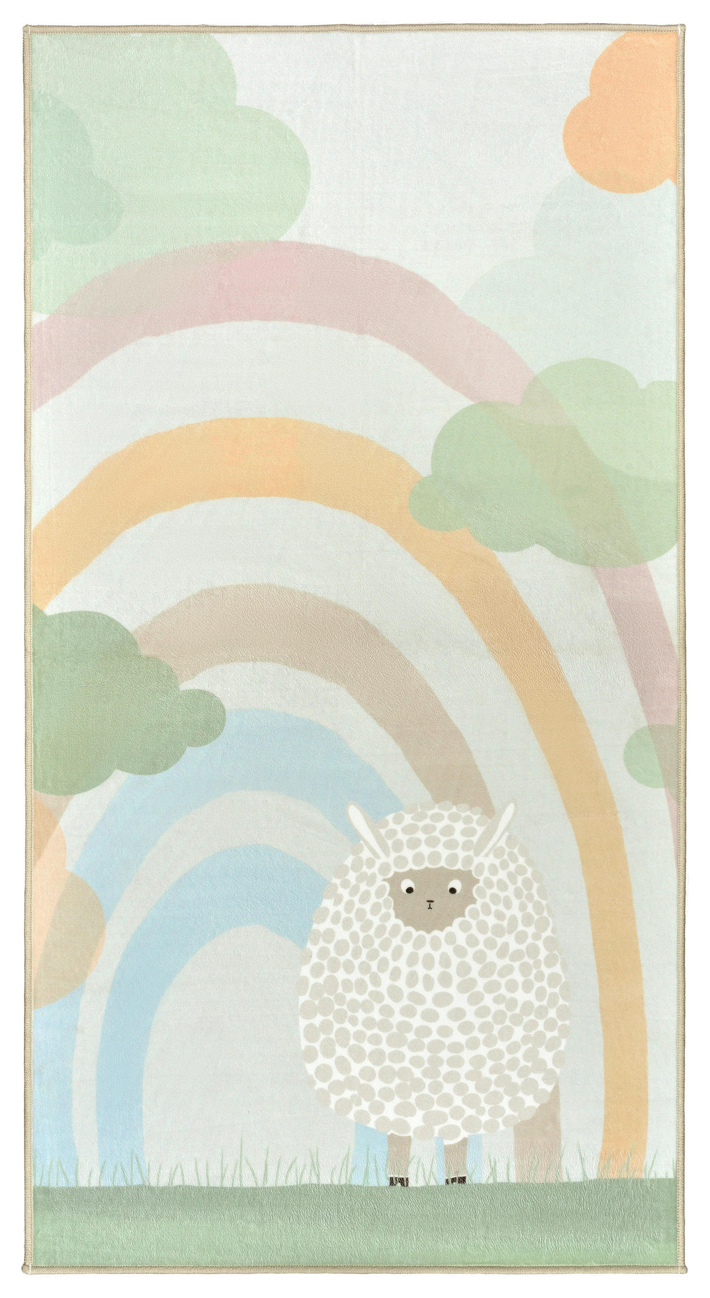 KINDERTEPPICH 80/150 cm LIVING-KIDS  - Multicolor/Hellgrün, Design, Kunststoff/Textil (80/150cm) - Lindorug