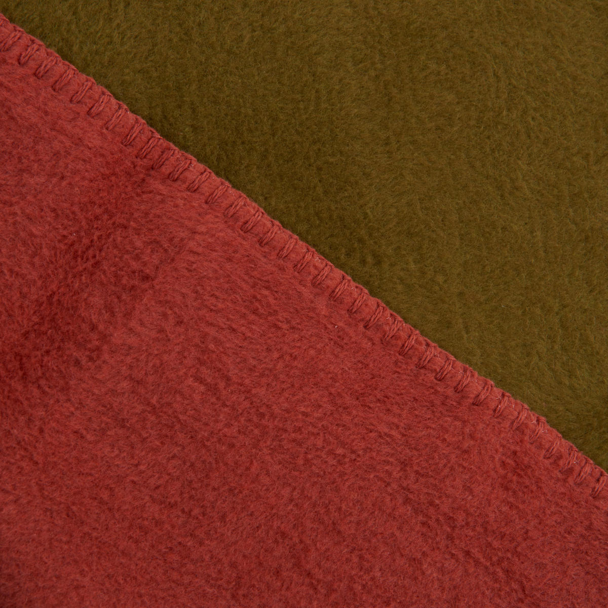 PĂTURĂ 150/200 cm  - teracotă/verde închis, Basics, textil (150/200cm) - Novel
