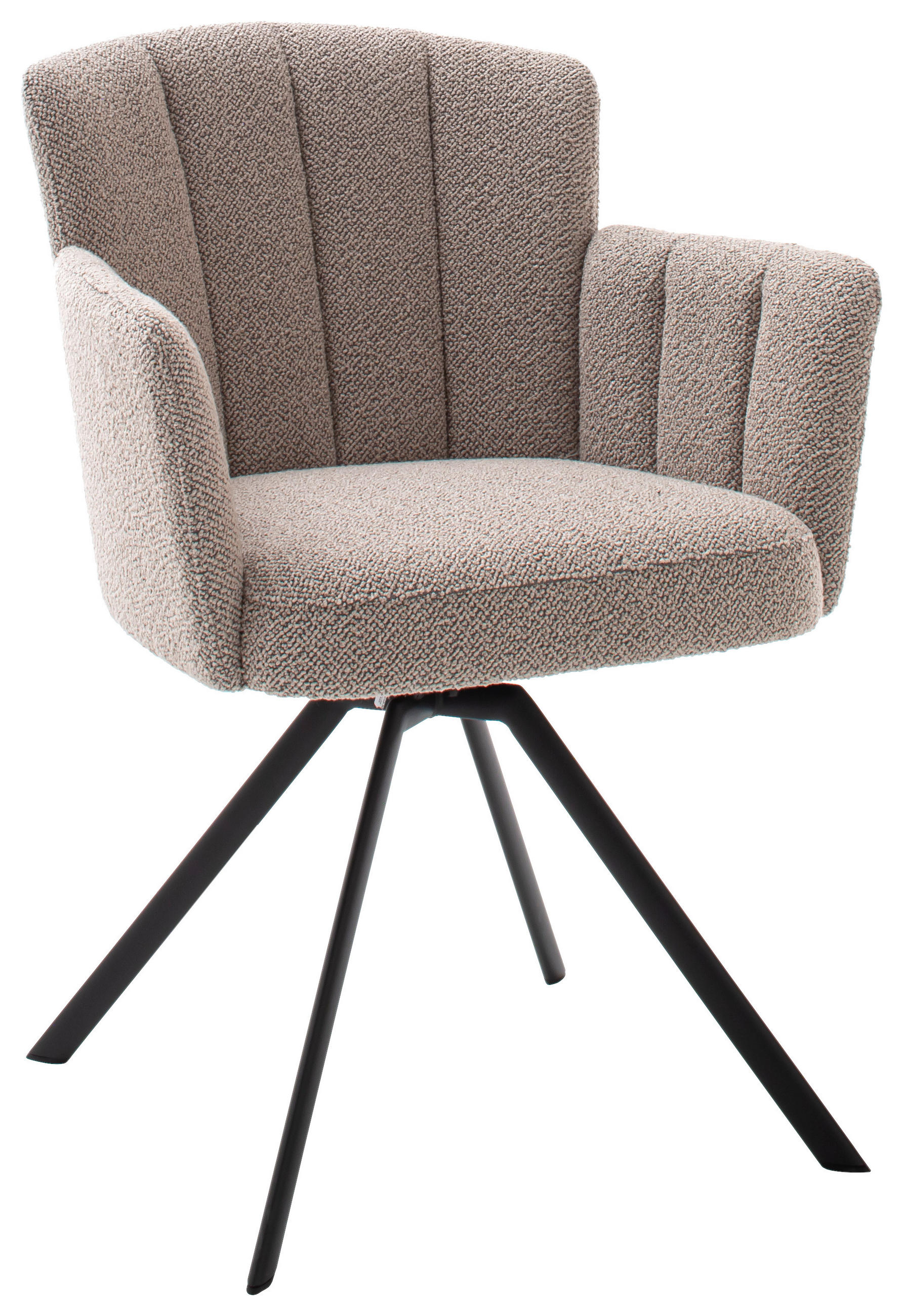 ARMLEHNSTUHL  in Stahl  - Sandfarben/Anthrazit, Design, Textil/Metall (58/83/62cm) - Venjakob