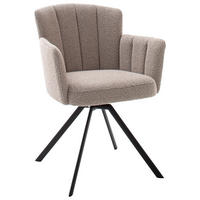 ARMLEHNSTUHL  in Stahl  - Sandfarben/Anthrazit, Design, Textil/Metall (58/83/62cm) - Venjakob