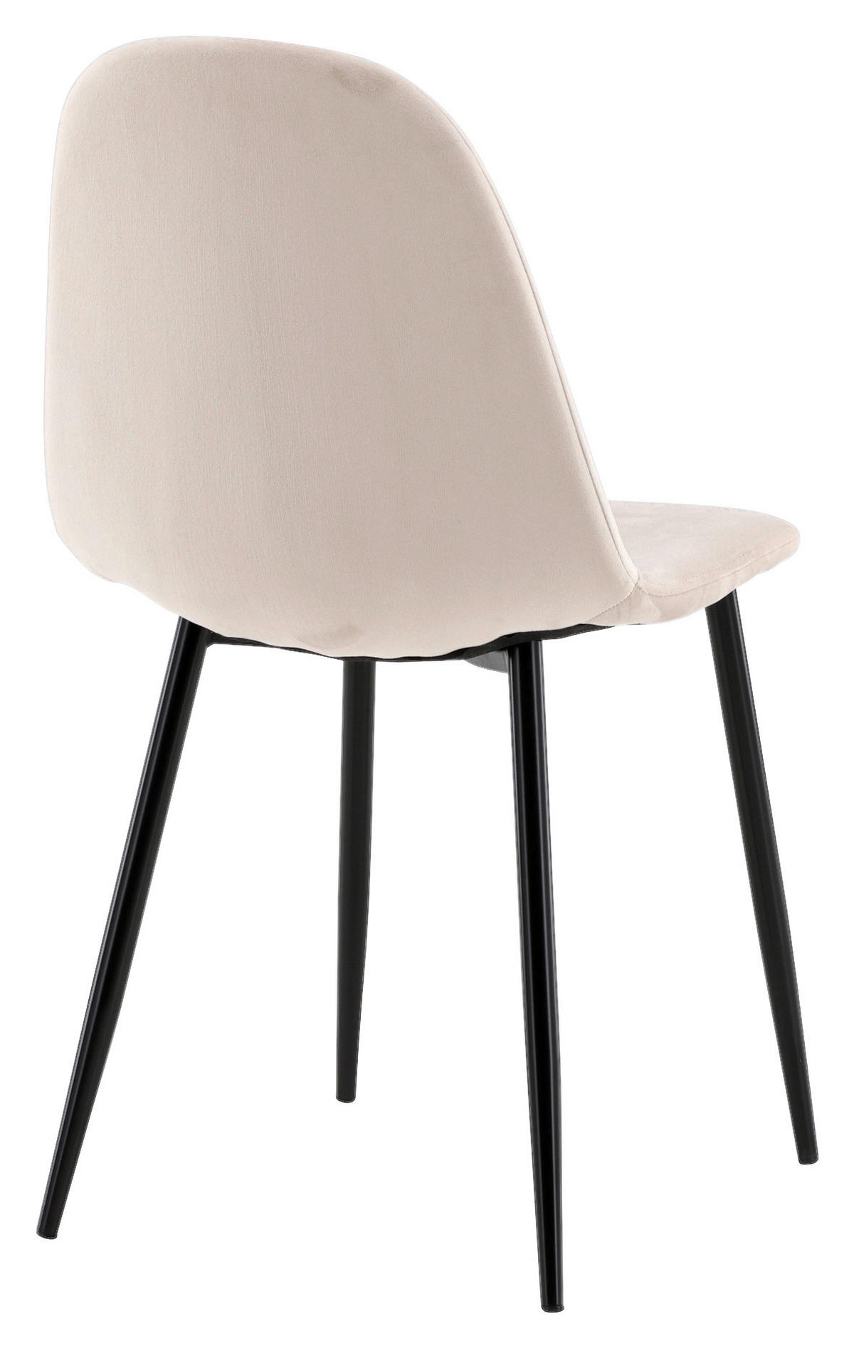 STUHL-SET 2 Stück  in Stahl Samt  - Beige/Schwarz, Design, Textil/Metall (44/88/53cm) - Livetastic