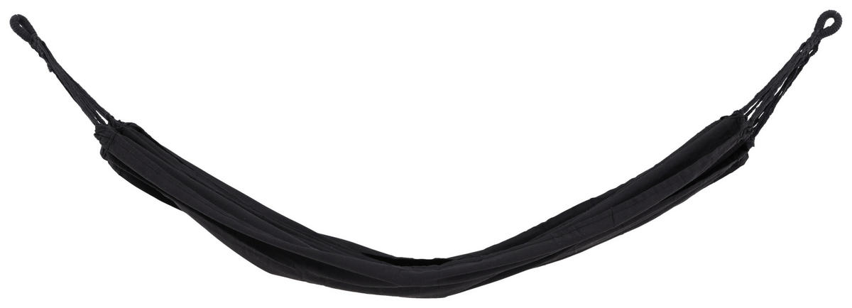 HÄNGEMATTE  - Schwarz, KONVENTIONELL, Kunststoff (150/1/200cm) - Gardenson