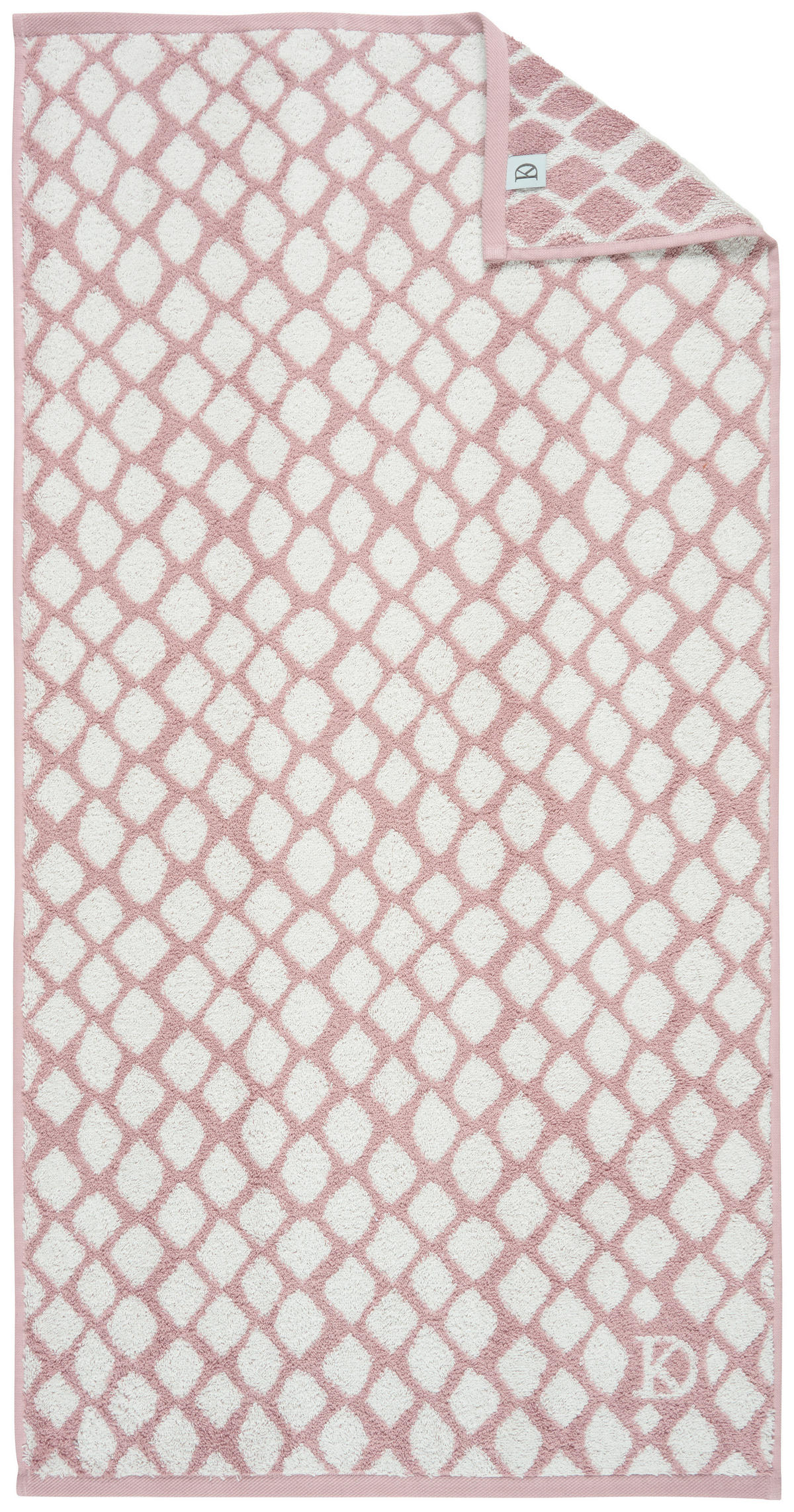HANDTUCH SNAKO Grau, Rosa  - Rosa/Grau, Design, Textil (50/100cm) - Dieter Knoll