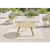 STÔL NA TERASU, kov, 74/60/35 cm - piesková, Modern, kov (74/60/35cm) - Ambia Garden