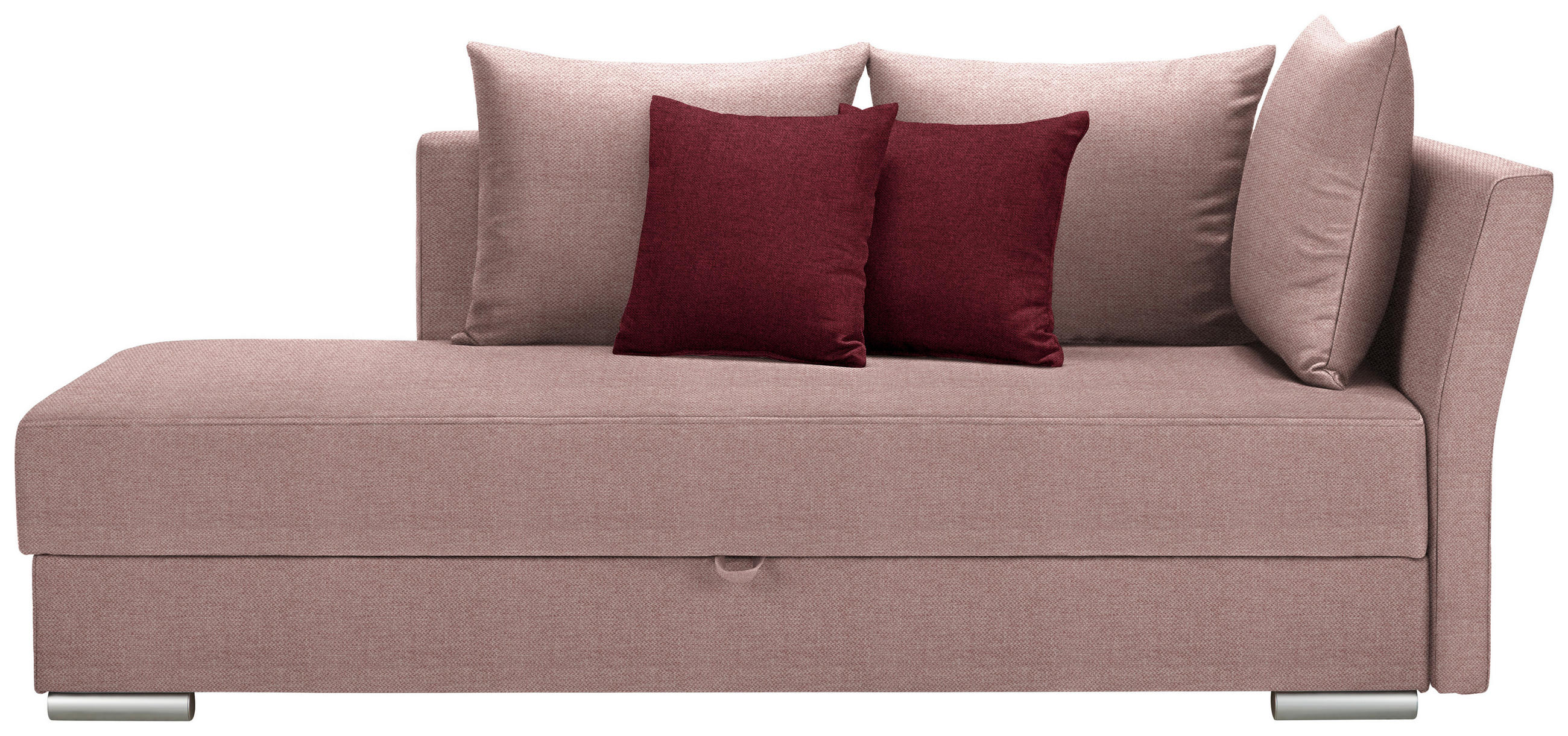 LEŽADLO, textil, 220/93/100 cm - ružová/bordová, Design, textil/plast (220/93/100cm) - Livetastic