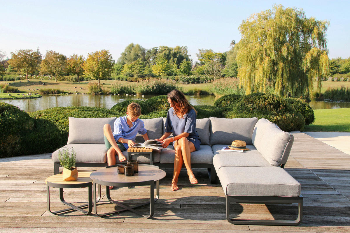 3-SITZER-BANK Anthrazit, Grau  - Dunkelgrau/Anthrazit, Textil/Metall (207/70/82cm) - Zebra 