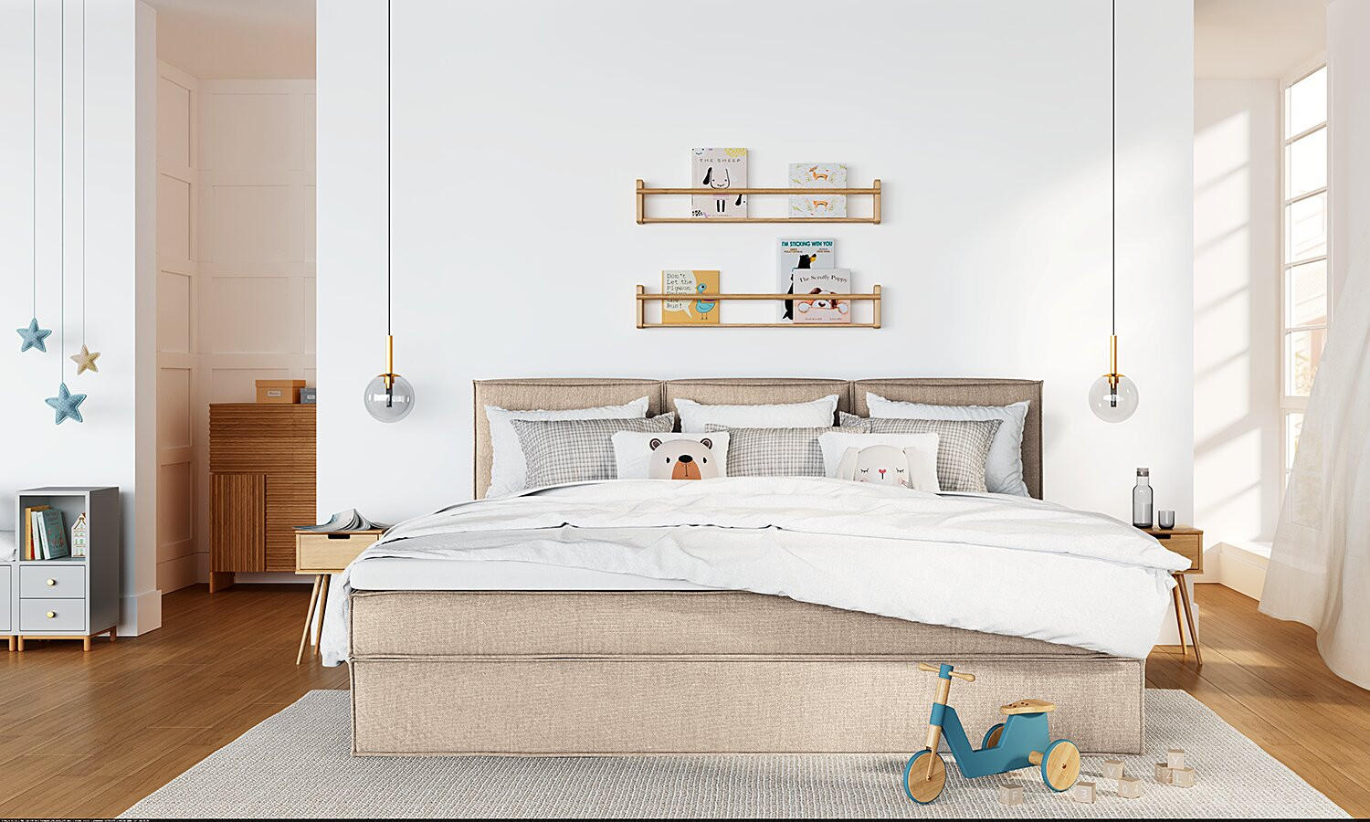 BOXSPRINGBETT 270/220 cm  in Beige  - Beige, Design, Textil (270/220cm) - home24