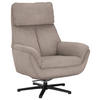 RELAXSESSEL in Textil Taupe  - Taupe/Schwarz, Design, Textil/Metall (79/108/89cm) - Beldomo Style