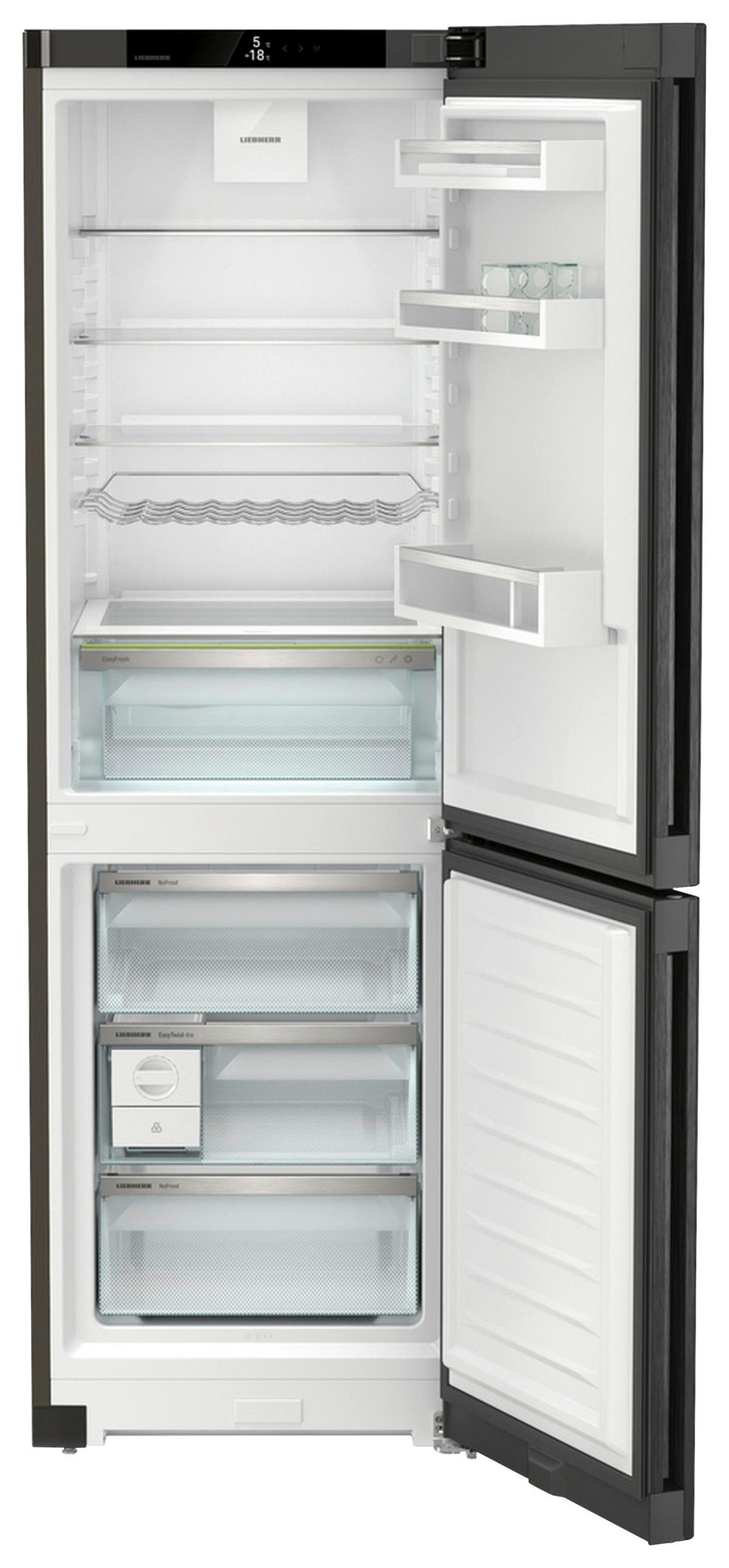 KÜHL-GEFRIER-KOMBINATION 59,7/185,5/67,5 cm CNbdb 5223  - Schwarz, Basics, Kunststoff/Metall (59,7/185,5/67,5cm) - Liebherr