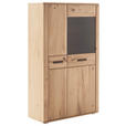 HIGHBOARD in 94/157/37 cm - Eichefarben/Anthrazit, KONVENTIONELL, Glas/Holz (94/157/37cm) - Cantus