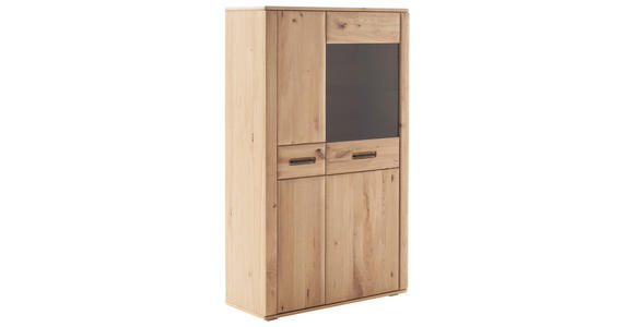 HIGHBOARD Eichefarben 94/157/37 cm - Eichefarben/Anthrazit, KONVENTIONELL, Glas/Holz (94/157/37cm) - Cantus