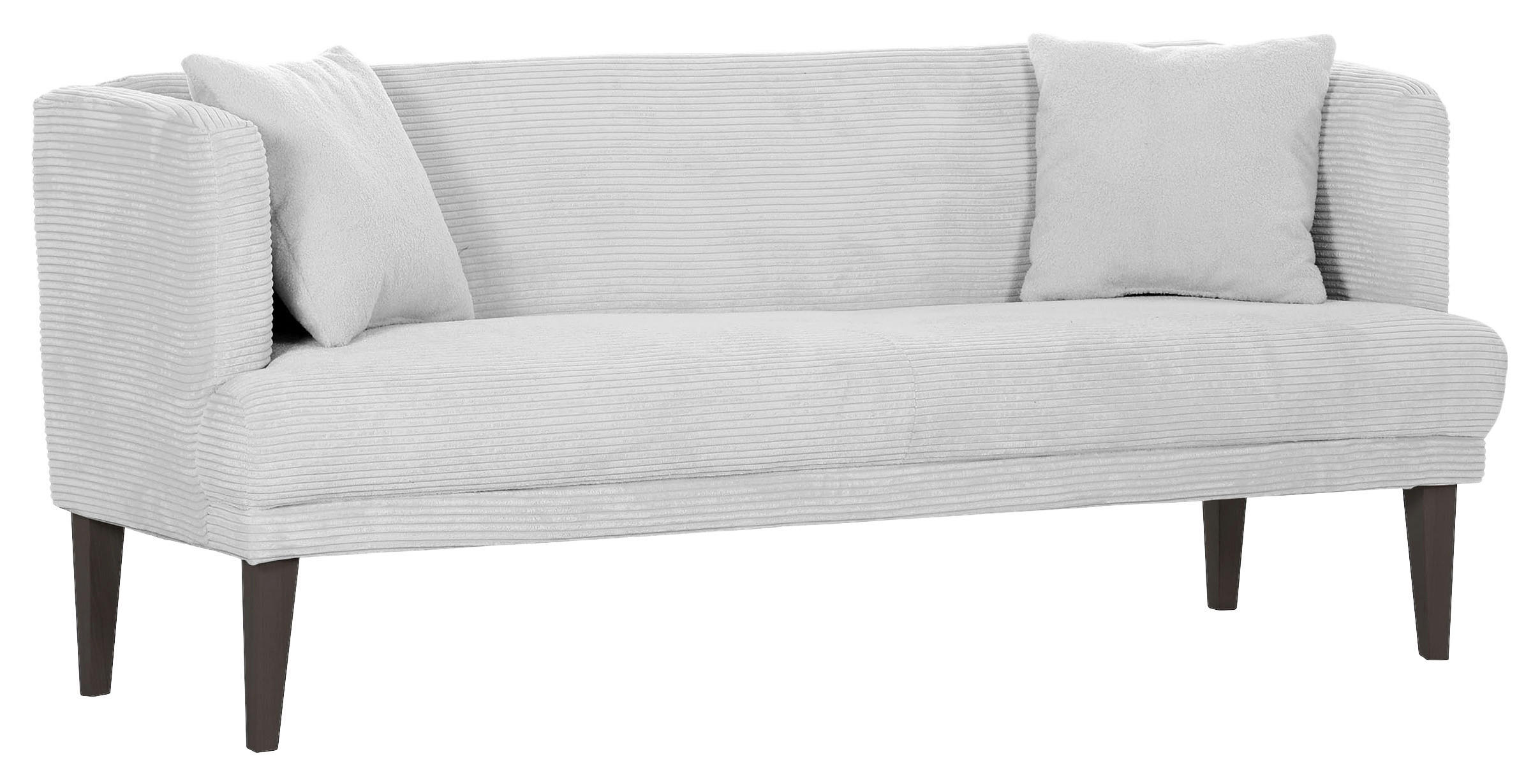 SITZBANK 190/83/70 cm Cord Creme, Weiß Holz  - Creme/Schwarz, Design, Holz/Textil (190/83/70cm) - Landscape