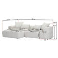 ECKSOFA in Flachgewebe Schlammfarben  170/280 cm  - Schlammfarben/Schwarz, KONVENTIONELL, Kunststoff/Textil (170/280cm) - Carryhome