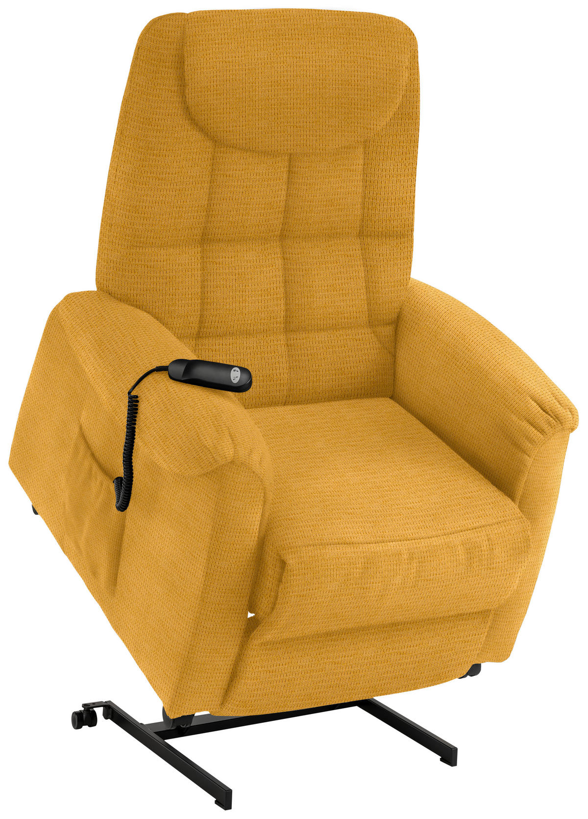 FERNSEHSESSEL in Mikrofaser Dunkelgelb  - Dunkelgelb/Schwarz, KONVENTIONELL, Kunststoff/Textil (83/113/92cm) - Xora