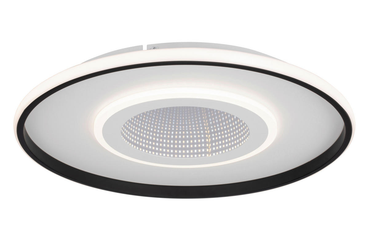 LED-DECKENLEUCHTE 50/5,5 cm   - Schwarz/Weiß, Trend, Kunststoff/Metall (50/5,5cm) - Novel
