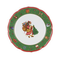ASSIETT Vintage Christmas  22 cm   - vit/grön, Klassisk, keramik (22cm) - X-Mas