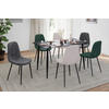 ESSTISCH in Metall, Keramik  - Schwarz, Design, Keramik/Metall (160/76/80cm) - P & B