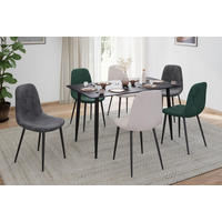 ESSTISCH in Metall, Keramik  - Schwarz, Design, Keramik/Metall (160/76/80cm) - P & B