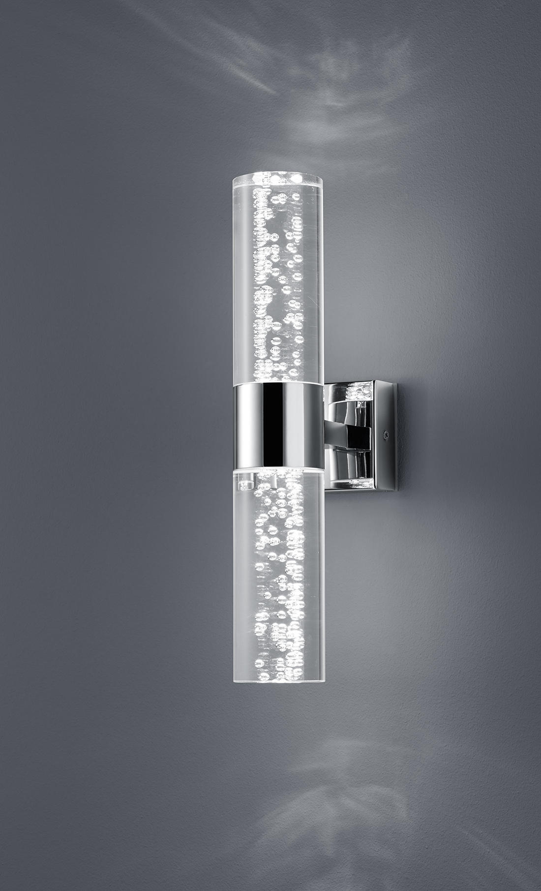 BADEZIMMER-WANDLEUCHTE - Klar/Chromfarben, Design, Kunststoff/Metall (30,0/7,0/12,0cm) - Trio Leuchten
