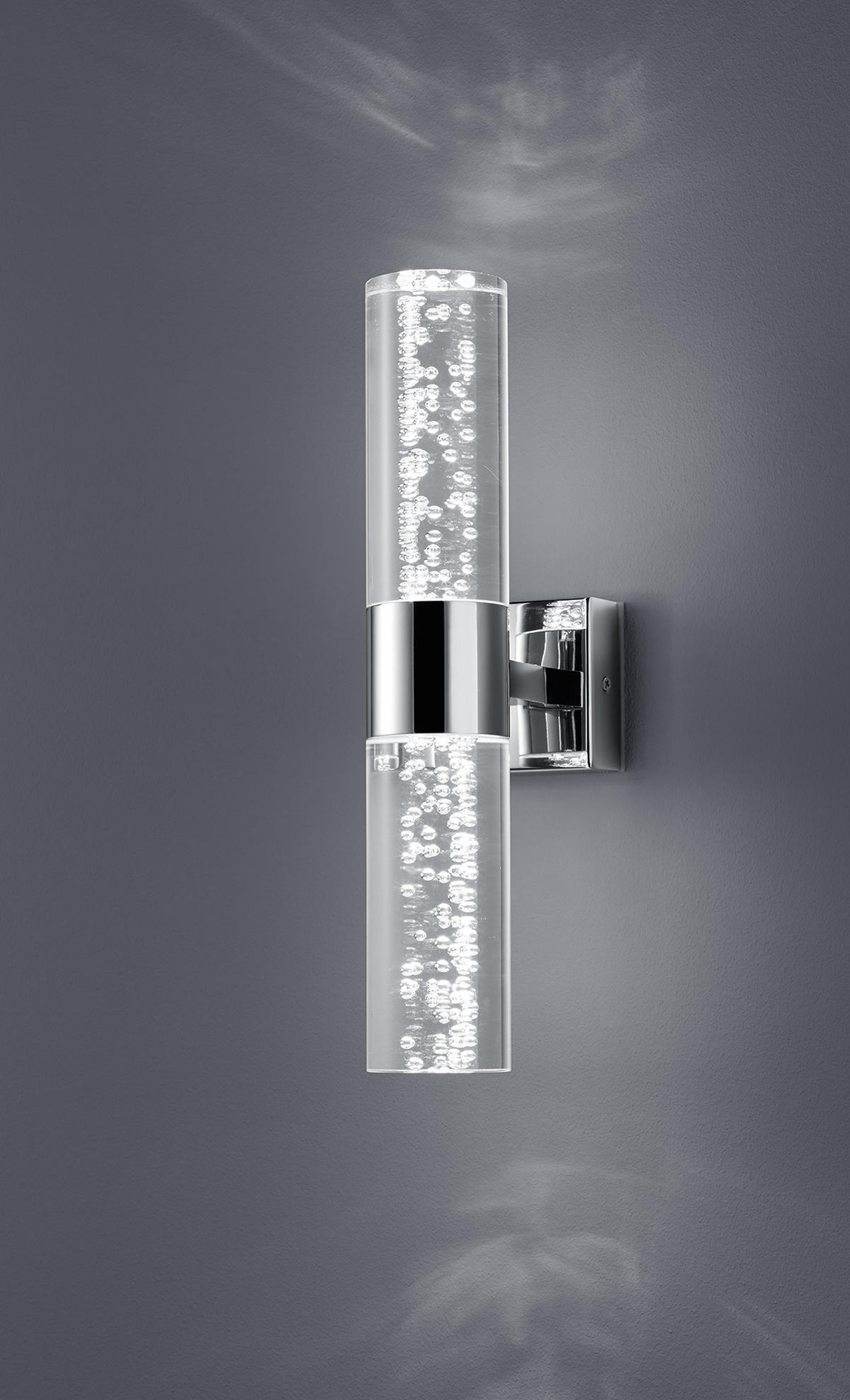 BADEZIMMER-WANDLEUCHTE Bolsa   - Klar/Chromfarben, Design, Kunststoff/Metall (30,0/7,0/12,0cm) - Trio Leuchten