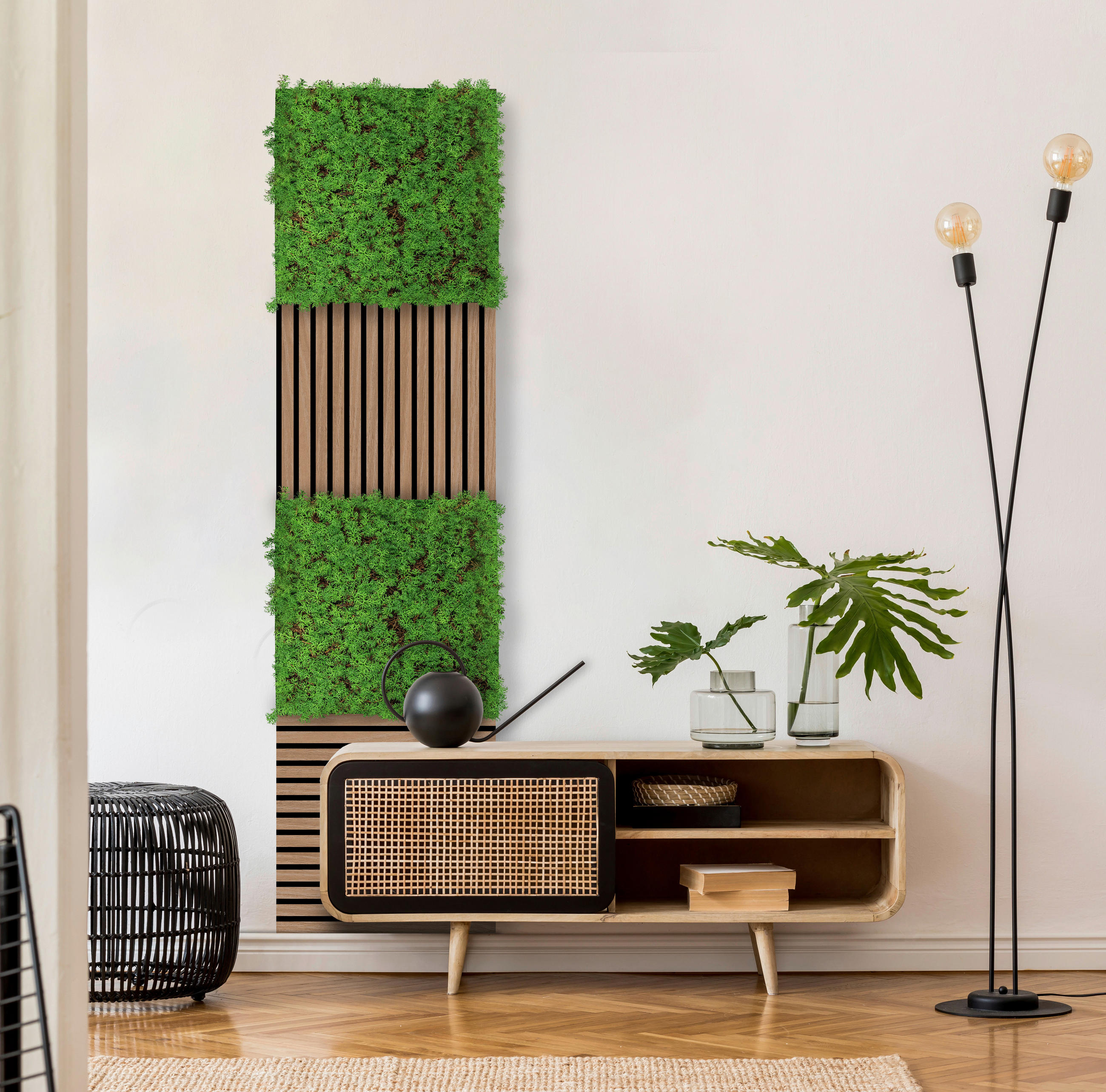 AKUSTIKPANEEL Modular Wall System Nature Design Flora 52/52/6 cm  - Hellgrün, KONVENTIONELL, Kunststoff (52/52/6cm) - Jangal