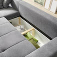 ECKSOFA Dunkelbraun Webstoff  - Dunkelbraun/Silberfarben, Design, Kunststoff/Textil (194/280cm) - Carryhome