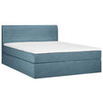 BOXSPRINGBETT 180/200 cm  in Blau  - Blau/Schwarz, KONVENTIONELL, Holz/Textil (180/200cm) - Carryhome