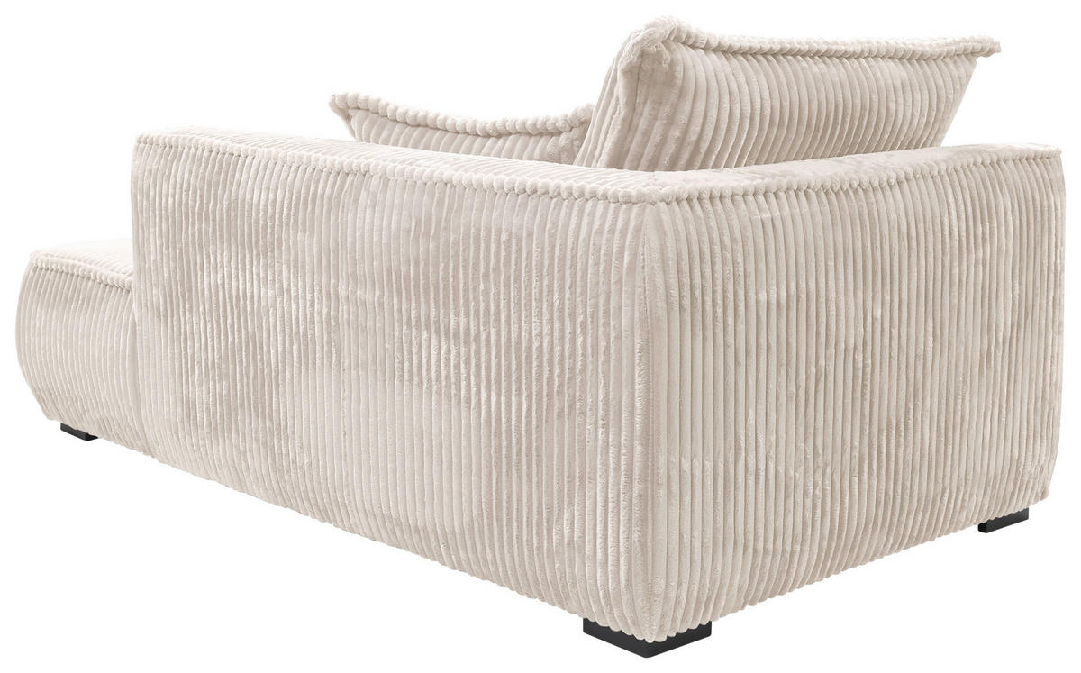 RÉCAMIERE Creme Cord  - Creme/Schwarz, Design, Holz/Textil (207/75/121cm) - MID.YOU