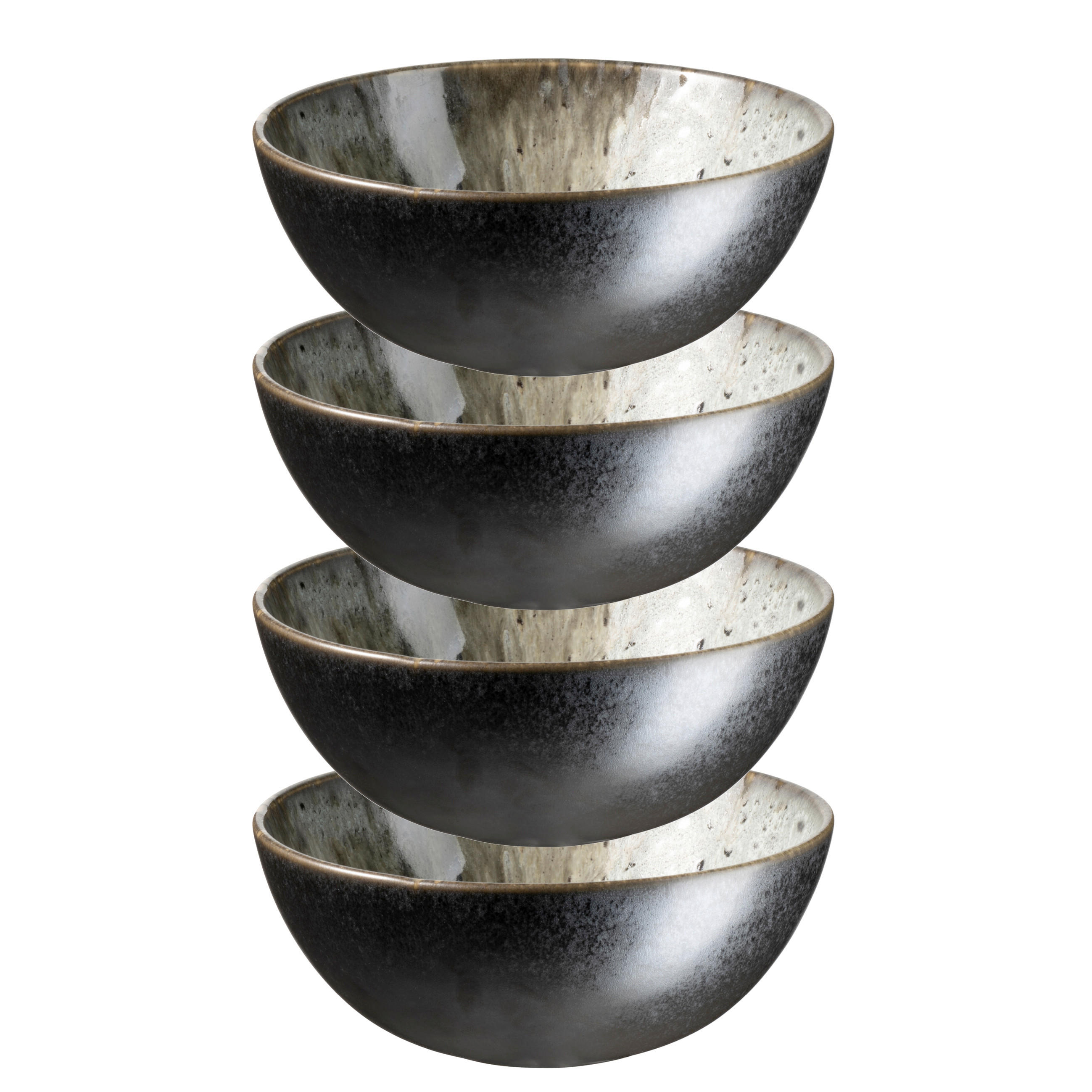 MÜSLISCHALENSET CARELLIA  - Grau, Basics, Keramik (14,5/6cm) - Mäser