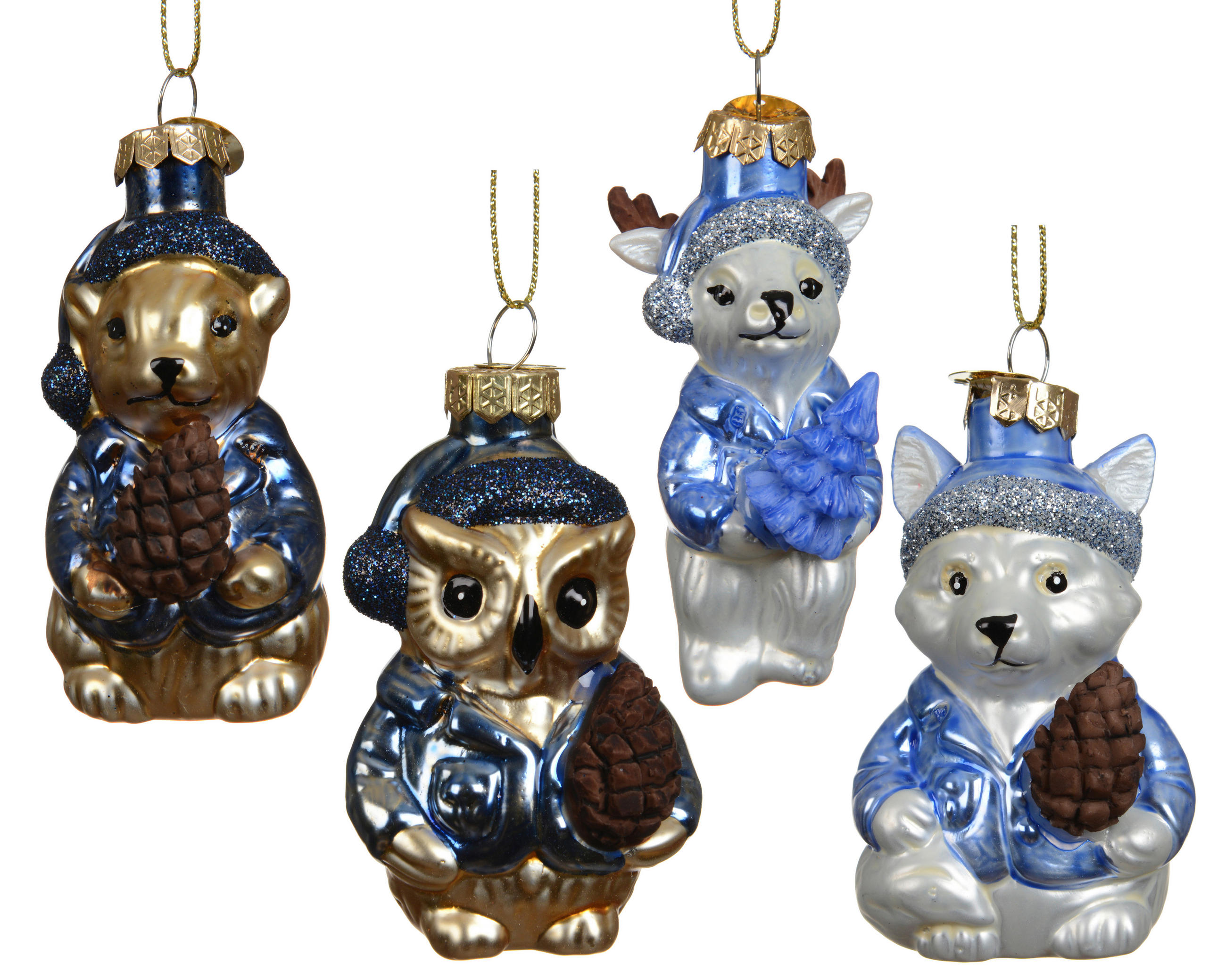 CHRISTBAUMANHÄNGER  - Multicolor, Basics, Glas (4.6/4.6/7.5cm)