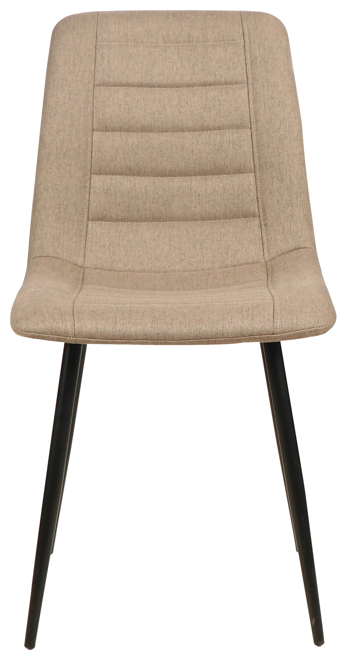 STUHL  in Eisen Leinenoptik Holz, Metall, Textil  - Schwarz/Braun, Design, Holz/Textil (45/86/55cm)