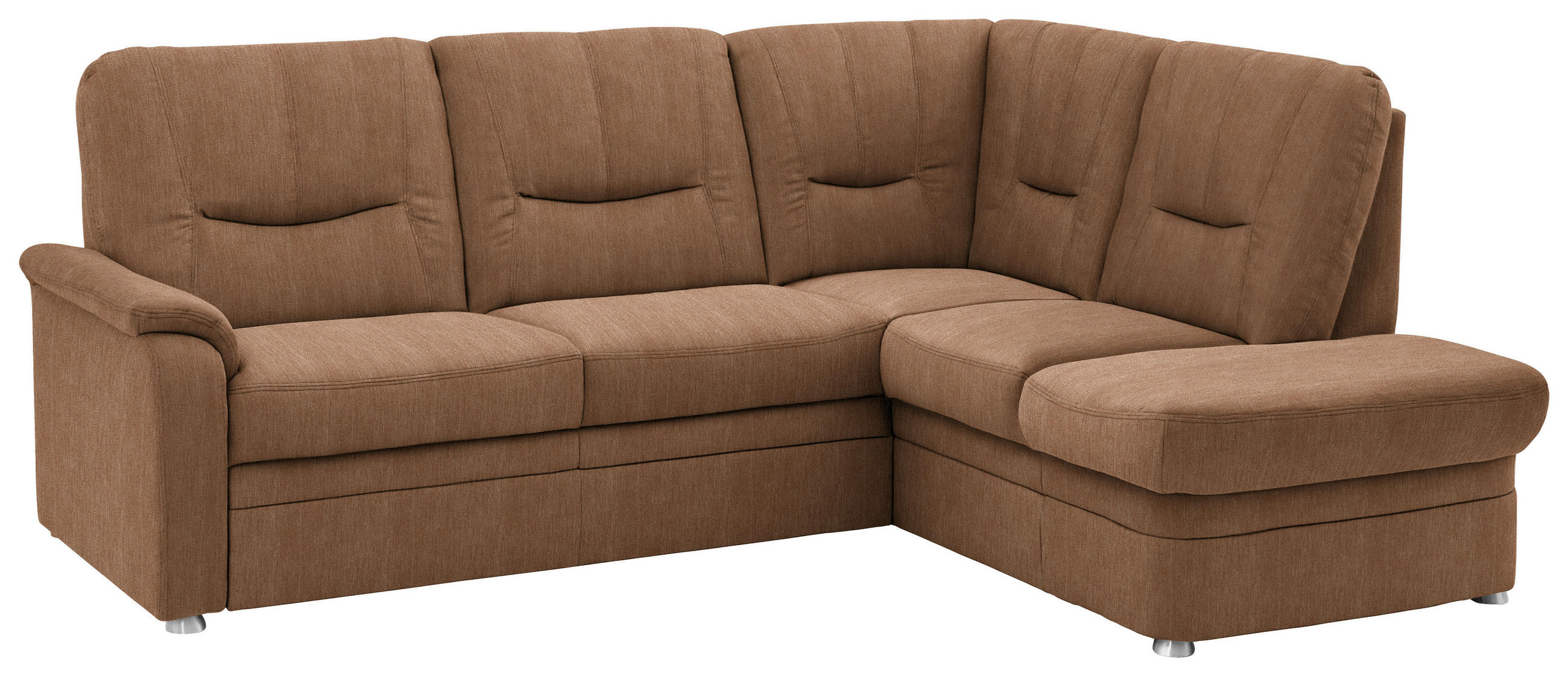 ECKSOFA  in Chenille Rostfarben  235/185 cm  - Rostfarben/Schwarz, KONVENTIONELL, Kunststoff/Textil (235/185cm) - Beldomo Comfort