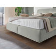 BOXSPRINGBETT 160/200 cm  in Hellgrau  - Hellgrau/Schwarz, Design, Kunststoff/Textil (160/200cm) - Johann Jakob