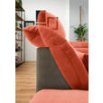 WOHNLANDSCHAFT in Mikrofaser Orange  - Chromfarben/Orange, Design, Kunststoff/Textil (204/350/211cm) - Xora