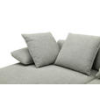 ECKSOFA in Mikrofaser Hellgrau  171/282 cm  - Hellgrau/Schwarz, Design, Textil/Metall (171/282cm) - Hom`in