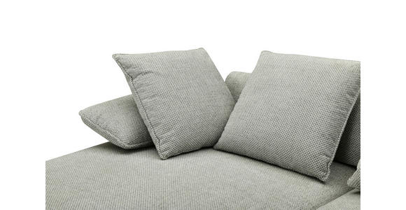 ECKSOFA in Mikrofaser Hellgrau  171/282 cm  - Hellgrau/Schwarz, Design, Textil/Metall (171/282cm) - Hom`in