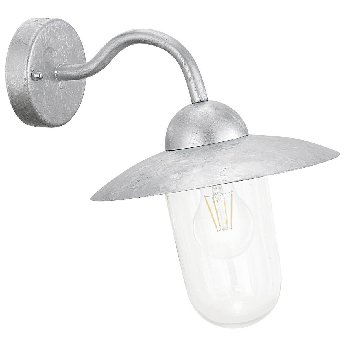 AUSSENLEUCHTE Milton 31/31/45 cm  - Klar/Silberfarben, KONVENTIONELL, Glas/Metall (31/31/45cm) - Eglo