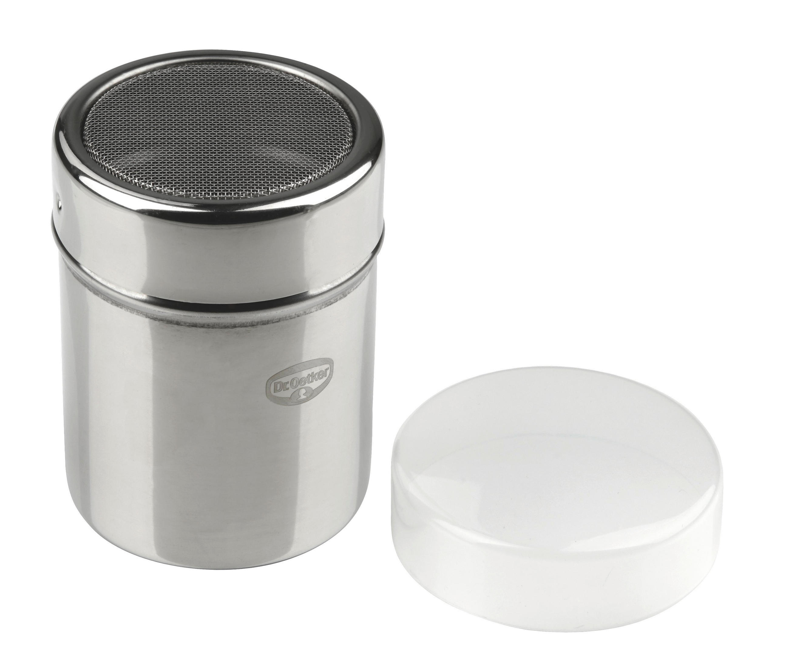 PUDERZUCKERSTREUER Metall, Kunststoff  - Edelstahlfarben, Basics, Kunststoff/Metall (6/8cm) - Dr.Oetker