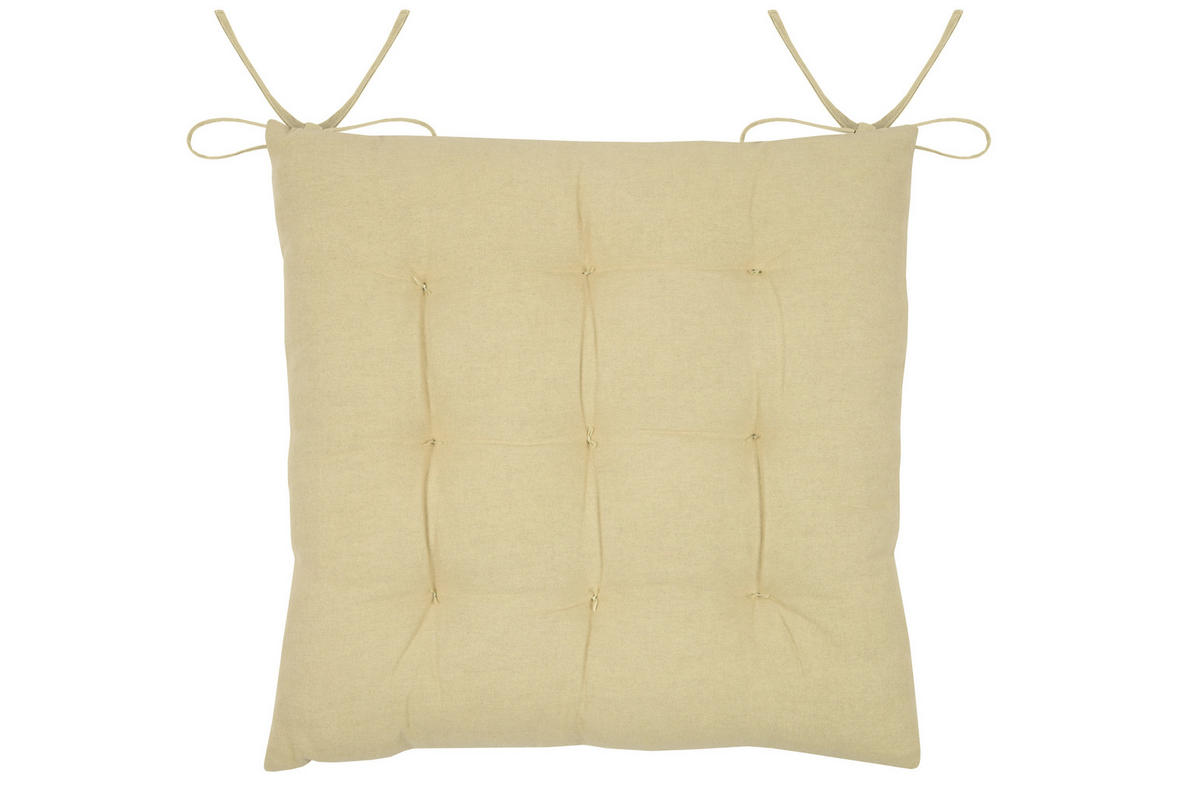 JASTUK ZA STOLICU SA NASLONOM     - senf žuta, Konvencionalno, tekstil (38/38cm)