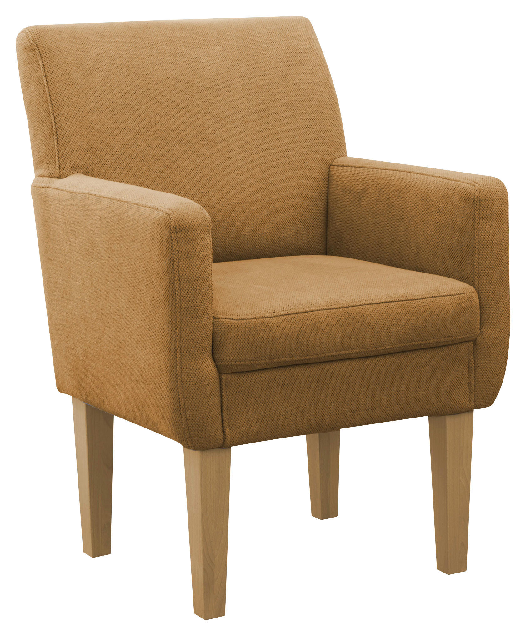 SESSEL in Flachgewebe Senfgelb  - Eichefarben/Senfgelb, KONVENTIONELL, Holz/Textil (66/97/71cm) - Sit & More