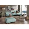 ECKSOFA in Velours Mintgrün  - Buchefarben/Mintgrün, Design, Holz/Textil (329/150cm) - Lomoco