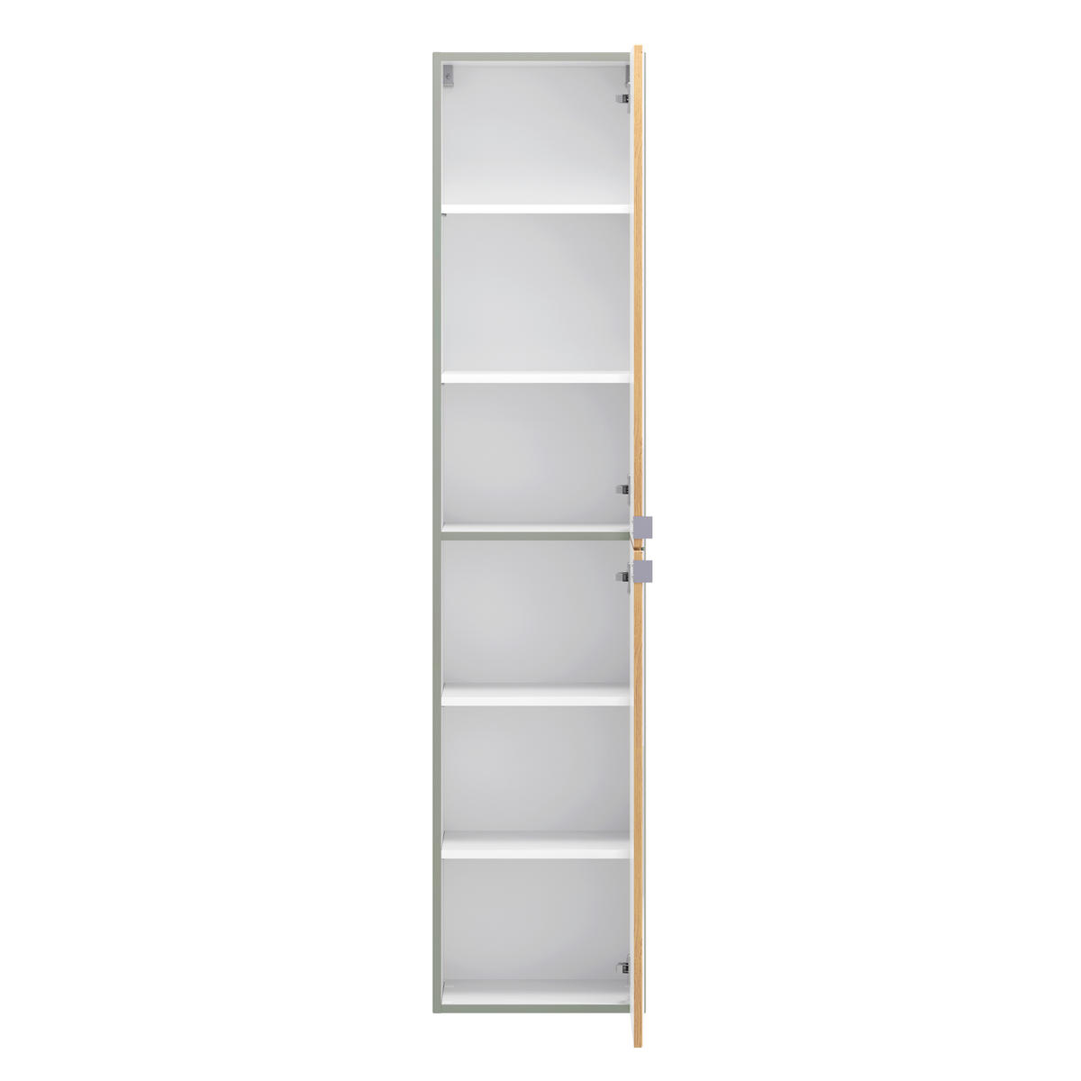 SPIEGELSCHRANK 40/180/35 cm  - Schilfgrün/Wildeiche, Trend, Holzwerkstoff/Metall (40/180/35cm) - Held